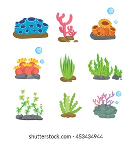 isolated coral vector cartoon design