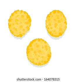 Isolated corn flakes on white background