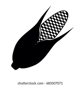 Isolated corn icon on a white background, Vector illustration