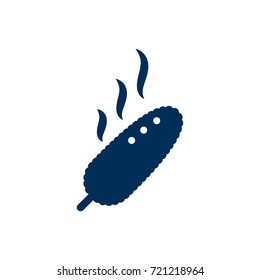Isolated Corn Icon Symbol On Clean Background. Vector Grilled Element In Trendy Style.