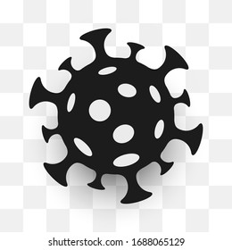 Isolated coronavirus flat illustration on transparent background. Vector illustration.