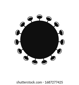 Isolated coronavirus icon. Contemporary sign of the SARS-CoV-2 virus