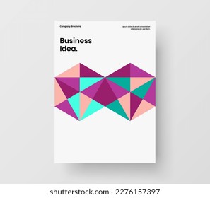 Isolated corporate identity A4 vector design illustration. Colorful mosaic pattern banner template.