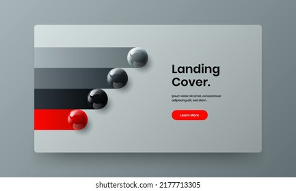 Ilustración de diseño de vectores de identidad corporativa aislada. Impresionante plantilla de presentación de bolas realistas.