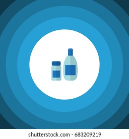 Isolated Cosmetics Flat Icon. Cream With Lotion Vector Element Can Be Used For Cosmetics, Lotion, Cream Design Concept.