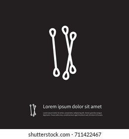 Isolated Cotton Bud Icon. Hygiene Vector Element Can Be Used For Cotton, Bud, Hygiene Design Concept.