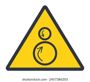 Isolated counter rotating rollers symbol
