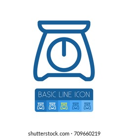 Isolated Counterbalance Outline. Hook Vector Element Can Be Used For Counterbalance, Scale, Hook Design Concept.