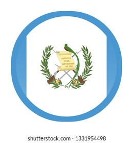 Isolated Country flags pins button : Central america : Guatemala illustration in vector on white background
