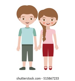 Isolated couple cartoon design