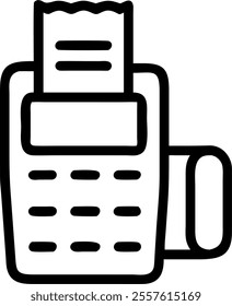Isolated Coupon and Cash Register Vector concept as A minimalist vector illustration featuring a coupon paired with a cash register isolated on a white background. This design emphasizes retail discou