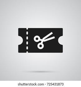 Isolated Coupon Icon Symbol On Clean Background. Vector Ticket Element In Trendy Style.