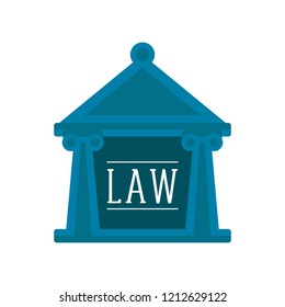 Isolated court building icon. Vector illustration design
