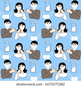 Isolated COVID-19 through hygiene, mask and positive. Vector illustration in healthcare and medicine.
