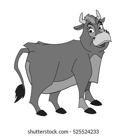 Isolated cow cartoon design