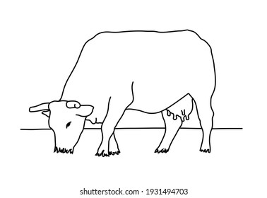 Cow Outline Images, Stock Photos & Vectors | Shutterstock