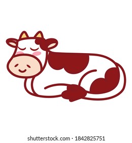 Isolated cow icon. Nativity characters icon - Vector
