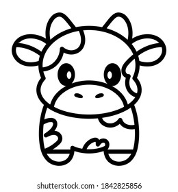 Isolated cow icon. Nativity characters icon - Vector