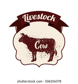 Isolated cow livestock animal design