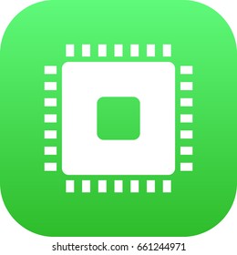 Isolated Cpu Icon Symbol On Clean Background. Vector Microprocessor Element In Trendy Style.