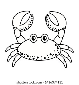 Isolated crab cartoon design vector illustration
