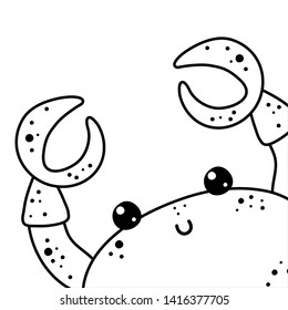 Isolated crab cartoon design vector illustration