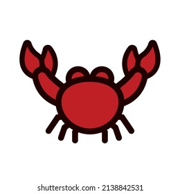 Isolated crab summer icon vector illustration