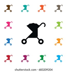 Isolated Cradle Icon. Trolley Vector Element Can Be Used For Trolley, Carriage, Cradle Design Concept.