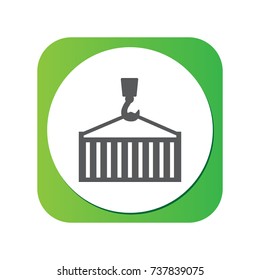 Isolated Crane Icon Symbol On Clean Background. Vector Loading Element In Trendy Style.
