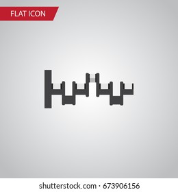 Isolated Crankshaft Flat Icon. Steels Shafts Vector Element Can Be Used For Crankshaft, Steel, Shafts Design Concept.