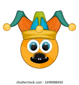 Isolated crazy emoji. Emoticon icon - Vector illustration