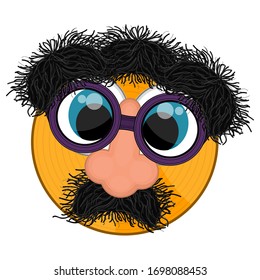 Isolated crazy emoji. Emoticon icon - Vector illustration