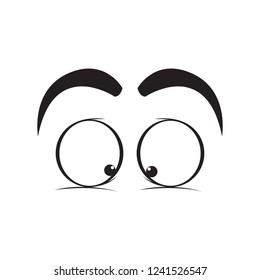 Isolated crazy eyes cartoon. Vector illustration design