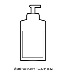 Isolated cream bottle design