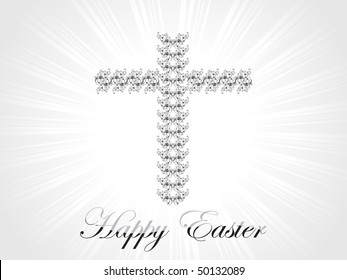 isolated creative design cross with rays background