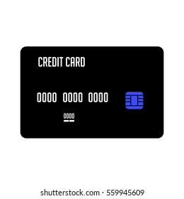Isolated credit card icon on a white background, Vector illustration