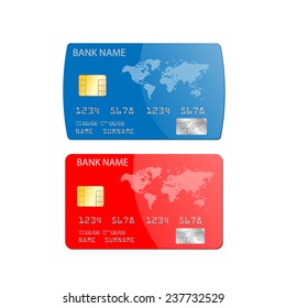 Isolated credit card.vector