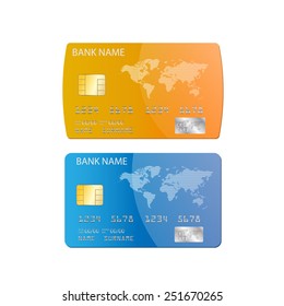 Isolated credit card.vector