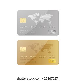 Isolated credit card.vector