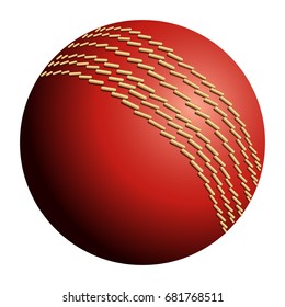 Isolated cricket ball on a white background, Vector illustration