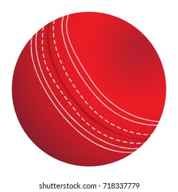 Isolated cricket ball on a white background, Vector illustration