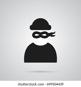 Isolated Criminal Icon Symbol On Clean Background. Vector Thief Element In Trendy Style.