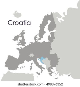Isolated croatia map design