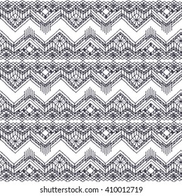 Isolated crocheted lace border with an openwork pattern. Vector illustration. Glamour, modern, fashionable pattern.