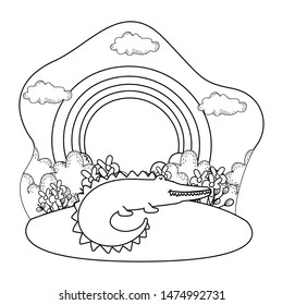 Isolated crocodile cartoon vector design vector illustration