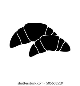 Isolated croissant food design