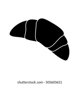 Isolated croissant food design