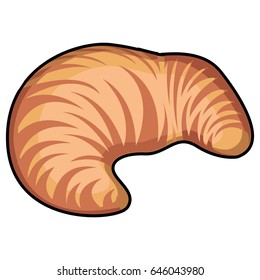Isolated croissant on a white background, Vector illustration