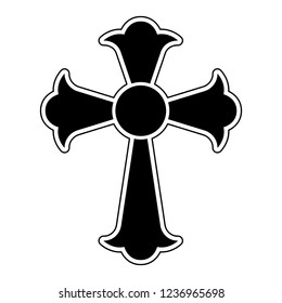 Isolated cross silhouette. Catholic and christian concept. Vector illustration design