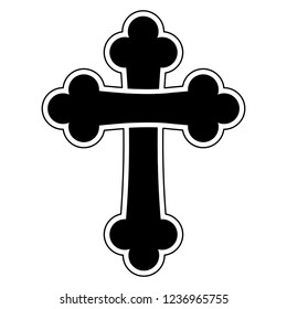 Isolated cross silhouette. Catholic and christian concept. Vector illustration design